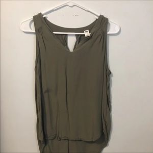 Olive green tank top